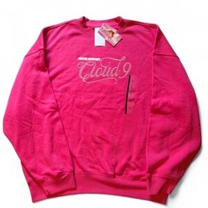 Megan Moroney Cloud 9 Pink Pullover Sweatshirt Large Fleece Graphic Print